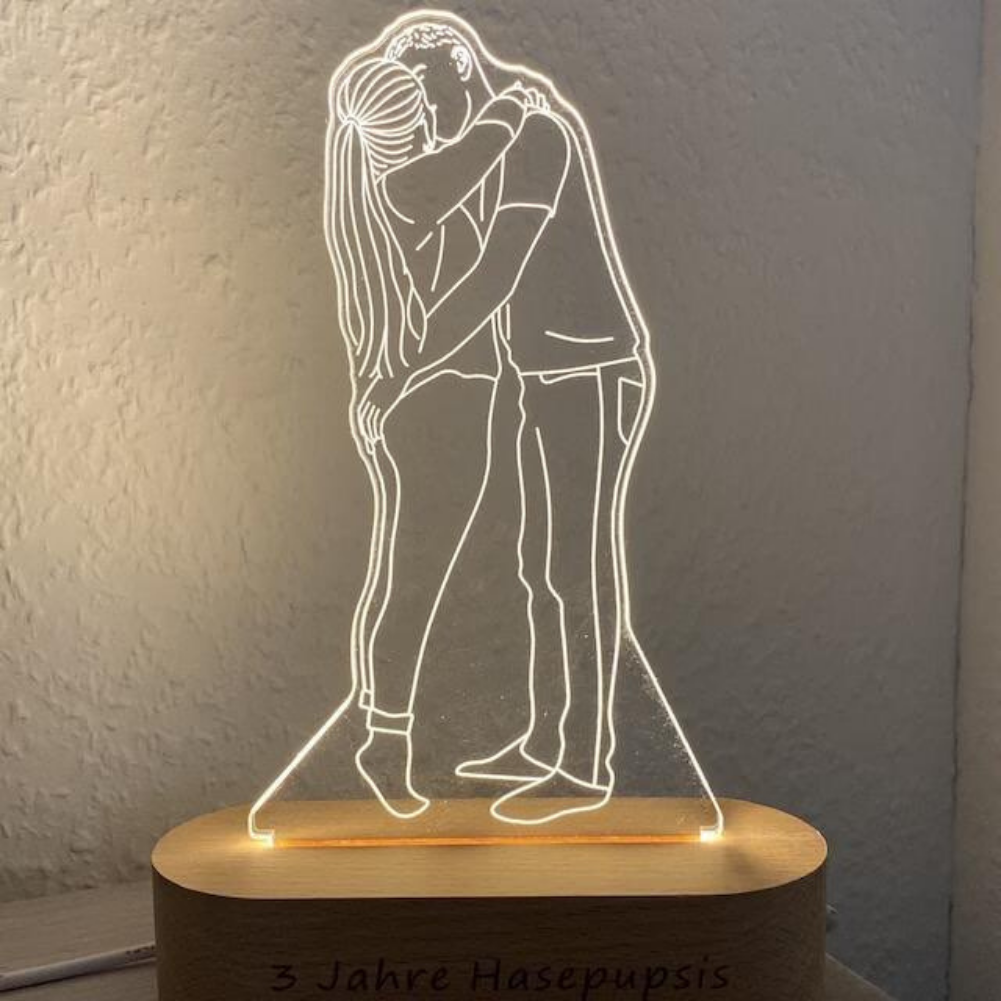 Personalisierte 3D-Fotoholzlampe