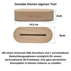 Personalisierte 3D-Fotoholzlampe