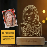 Personalisierte 3D-Fotoholzlampe