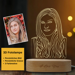 Personalisierte 3D-Fotoholzlampe