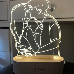 Personalisierte 3D-Fotoholzlampe