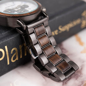 Das Armband der Holzuhr "Marmorndo" ist absolut hochwertig gefertigt