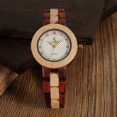 Das besondere Aussehen des hochwertigen Sandelholzes ist das optische Highlight dieser Armbanduhr