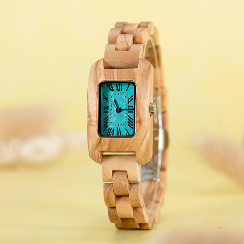 Das Design der Armbanduhr "Olive" lenkt sicherlich die Blicke auf dich