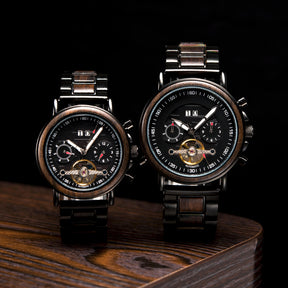 Die Wood o'clock Armbanduhr "Waldviertel" gibt es in Varianten für Herren und Damen