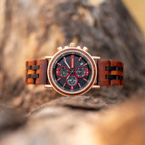 Die Armbanduhr "Palisander" von Wood o'clock ist eine limited Edition