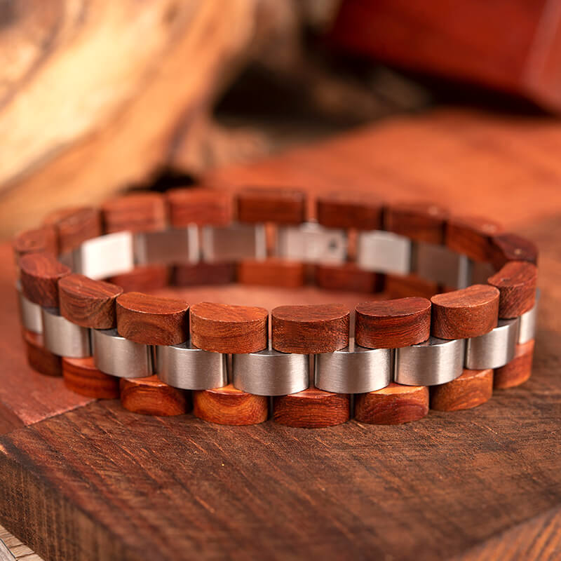 Edles Armband von Wood o'clock aus hochwertigem Wildholz gefertigt