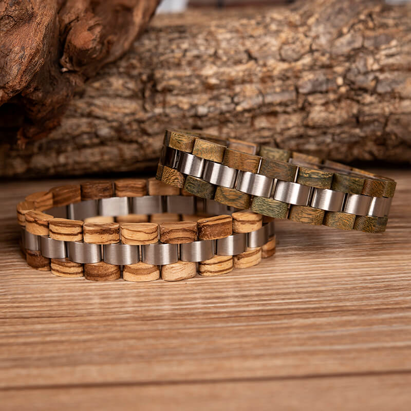 Egal ob Zebranoholz oder Leadwood - unsere Armbänder sind hochwertig und handgefertigt