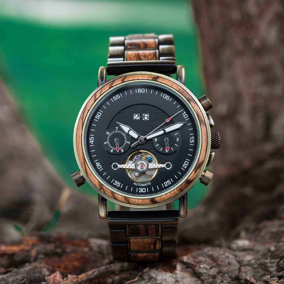 Die Wood o'clock Bergland ist ein Bestseller unserer Herrenuhren